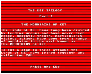 Ket Trilogy Part 1, The - The Mountains of Ket (198x)(-) screen shot title